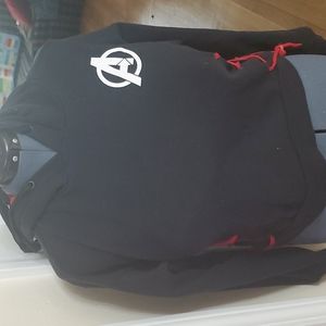 Hot Topic Black Widow Collection cropped hoodie lace detail